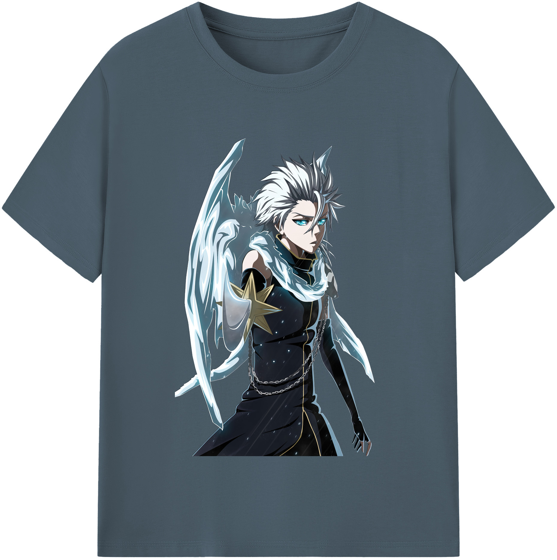 （画像用） ブリーチ 日番谷冬獅郎（ひつがや とうしろう） BLEACH Hitsugaya Toushirou 綿100％半袖Tシャツ（フロントプリント）